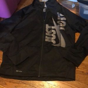 Nike black Dri-fit zipper jacket size xl